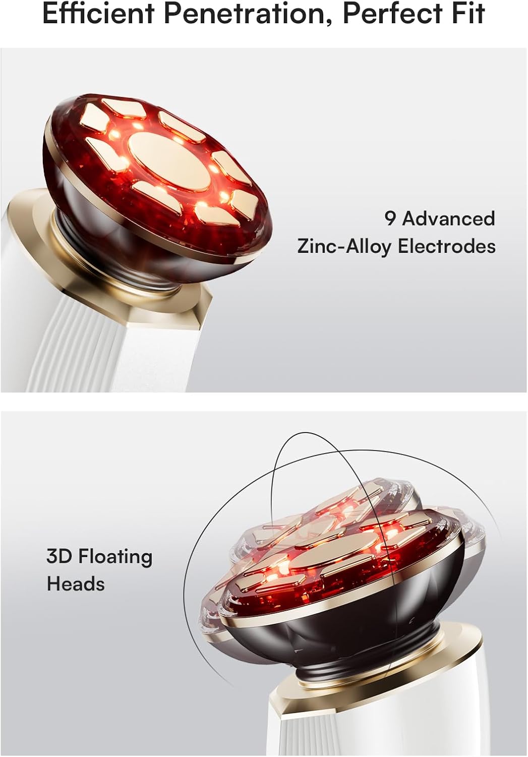 Red Light Therapy Face & Neck Massager - 3-in-1 Anti-Aging Skincare Device for Lifting, Firming & Rejuvenation
