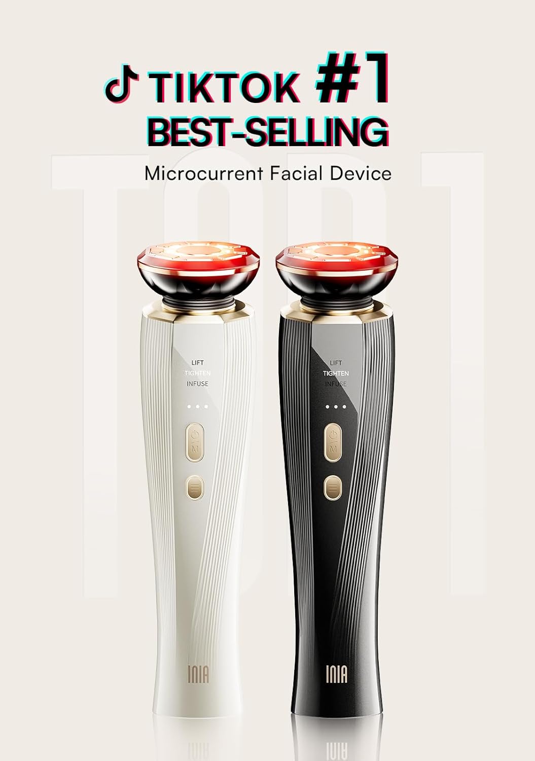 Red Light Therapy Face & Neck Massager - 3-in-1 Anti-Aging Skincare Device for Lifting, Firming & Rejuvenation