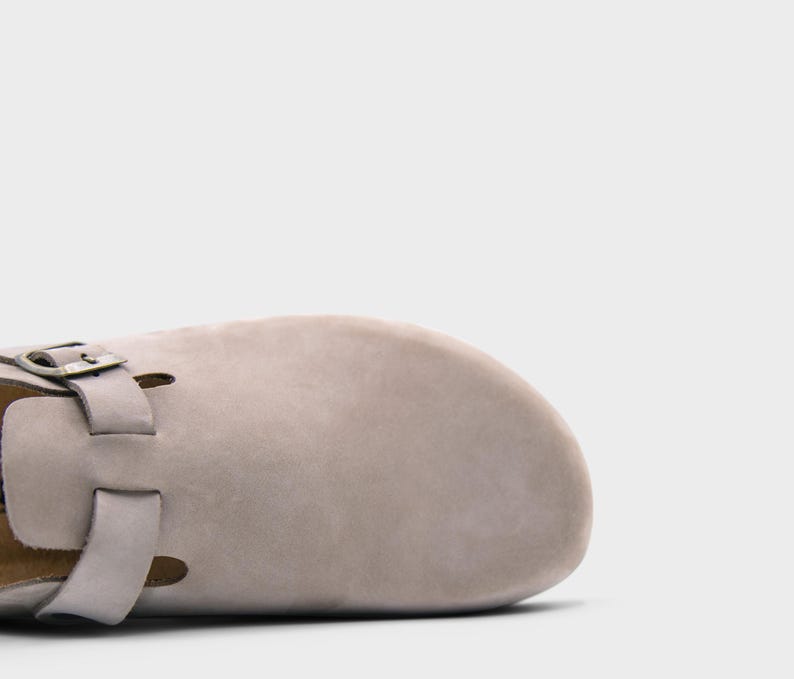 Cork Sandals, Summer Sandals, Mens Slide, Handmade, Cushioned footbed, Sandgrens, Sandstone Beige Nubuck Leather, Toledo