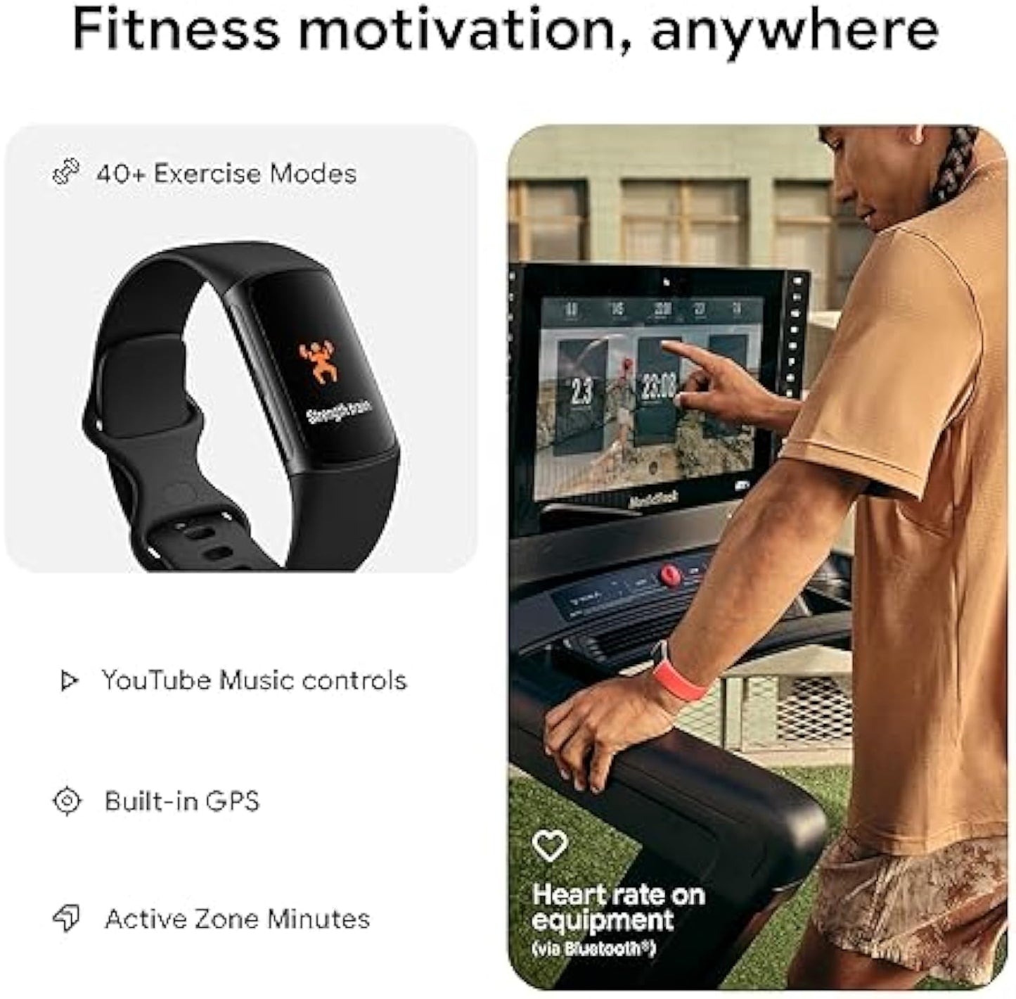 Fitbit Charge 6 Advanced Fitness Tracker - GPS Enabled Smart Band with Heart Rate Monitor & Google Apps Integration