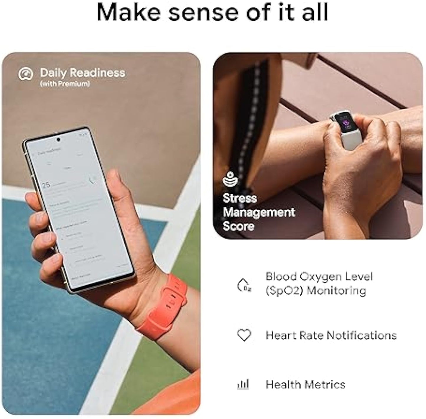 Fitbit Charge 6 Advanced Fitness Tracker - GPS Enabled Smart Band with Heart Rate Monitor & Google Apps Integration