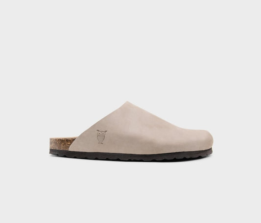 Cork Sandals, Summer Sandals, Mens Slide, Handmade, Cushioned footbed, Sandgrens, Sandstone Beige Nubuck Leather, Bilbao
